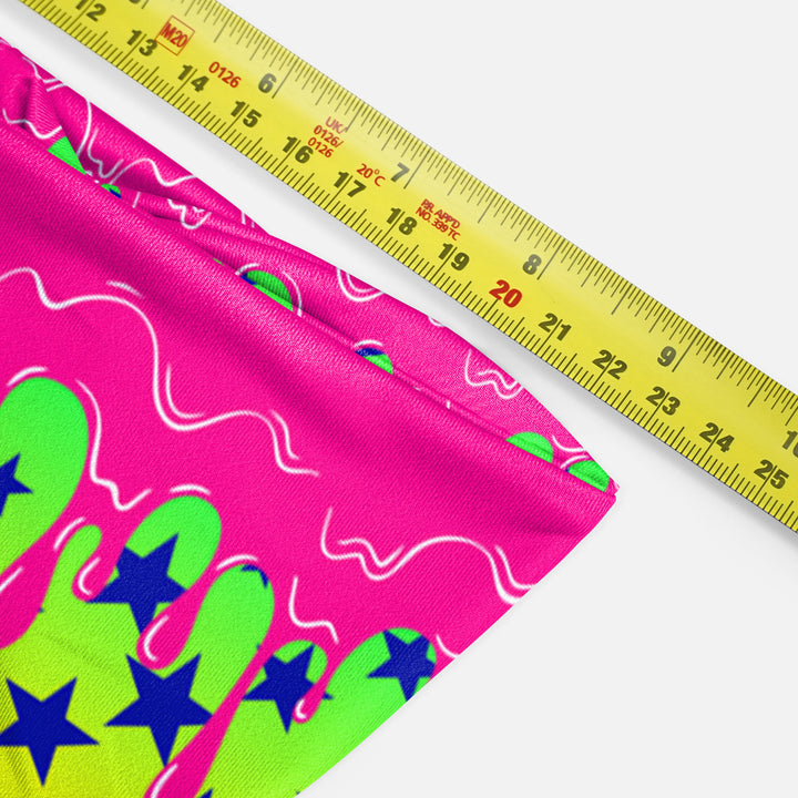 Neon Lime Stars Drip Headband