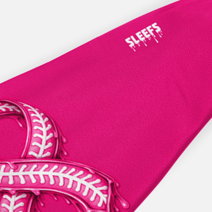 Pink Ribbon Drip Baseball Headband