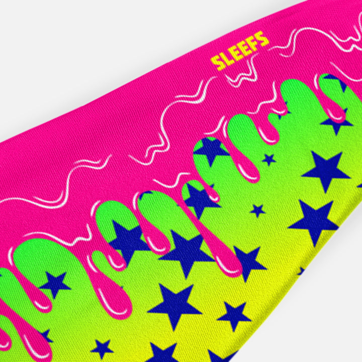 Neon Lime Stars Drip Headband
