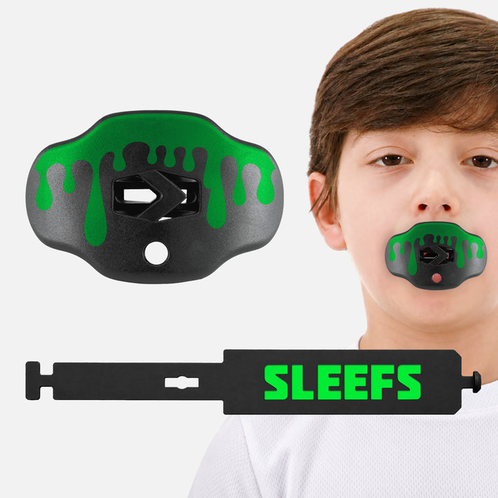 Drip Radioactive Green Kids Soft Football Mouthguard