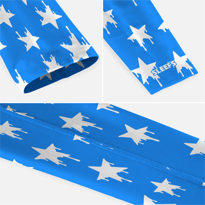 Dripping Stars Blue Kids Arm Sleeve