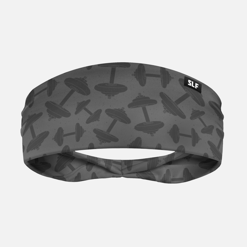 Dumbbells Gray Headband