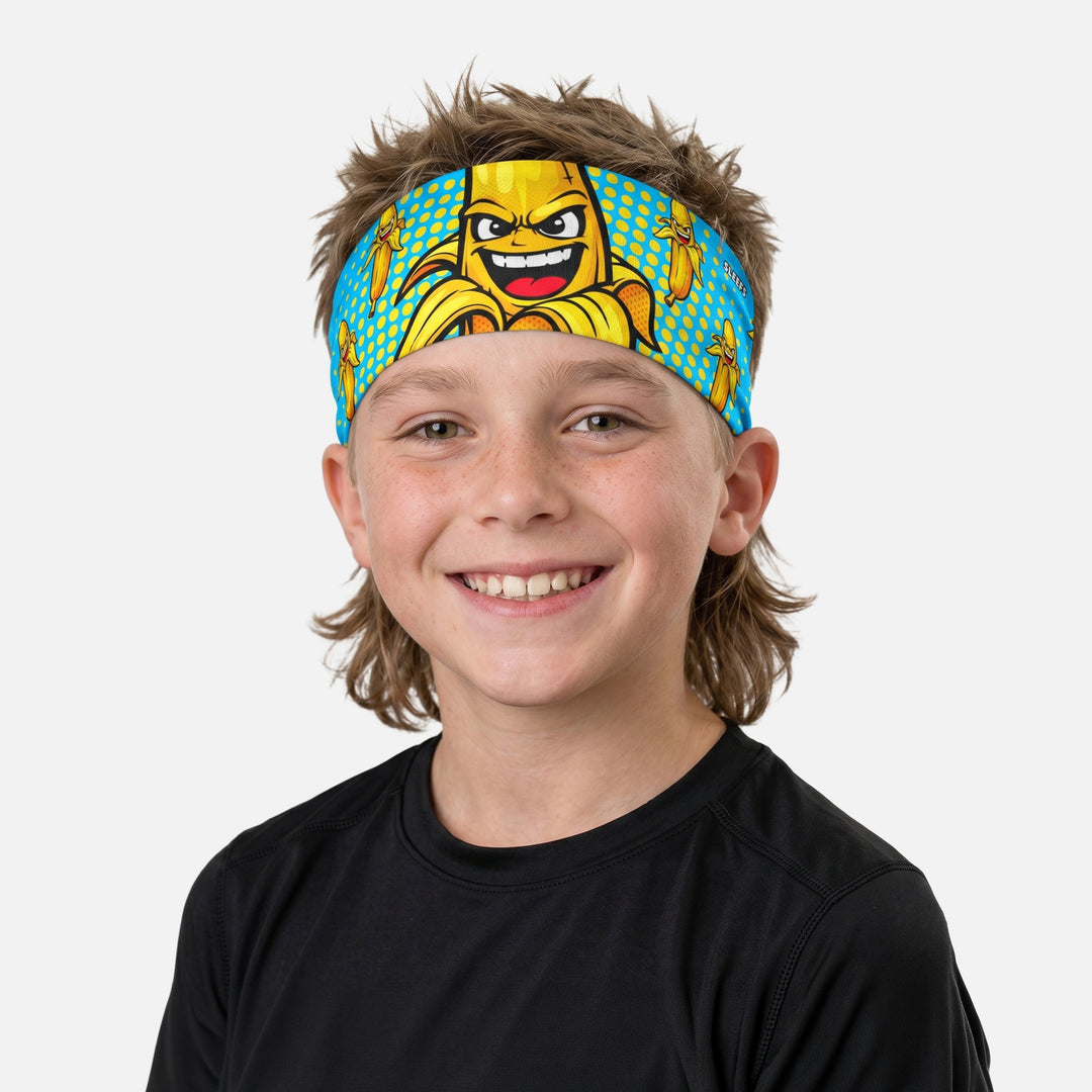 Electric Blue Power Banana Kids Headband