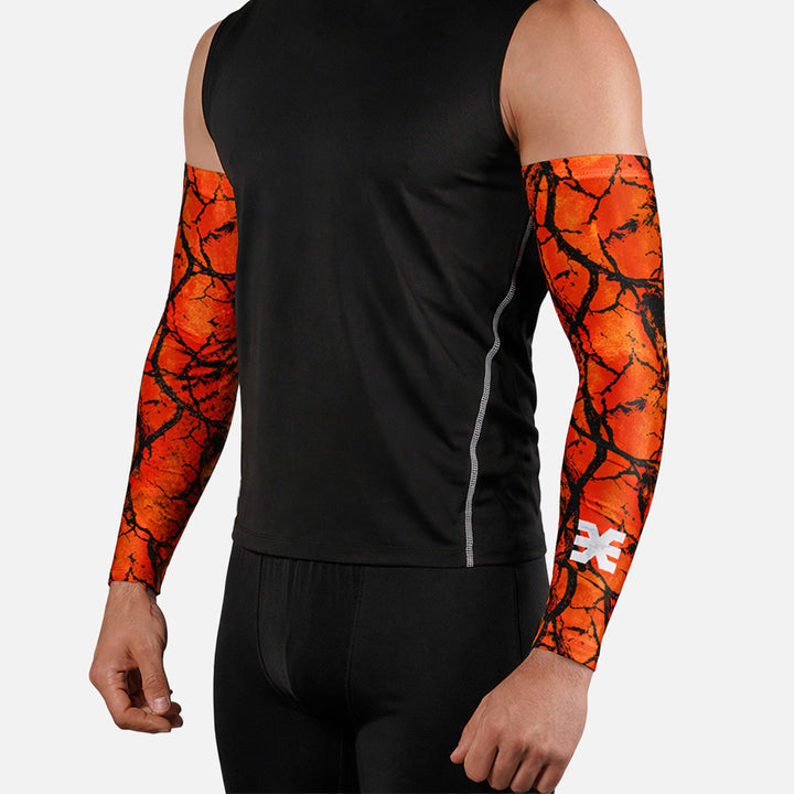 Endurance Orange Running Sleeves - Pair