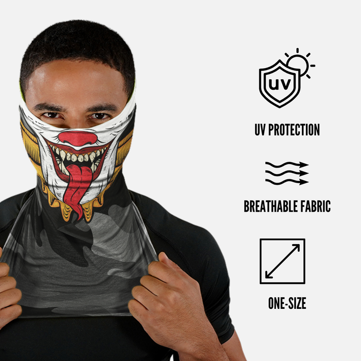 Evil Clown Smile Neck Gaiter
