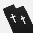 Faith Cross Black Crew Socks