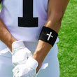 Faith Cross Black Drip Wristband