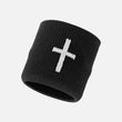 Faith Cross Black Drip Wristband