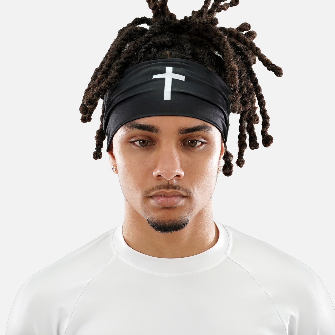 Faith Cross Black Headband