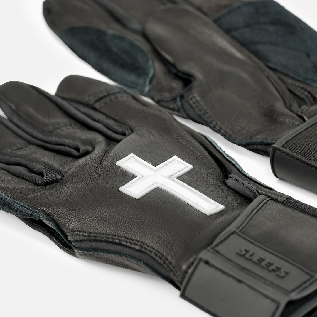Faith Cross Black Kids Baseball Batting Gloves