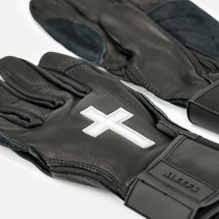 Faith Cross Black Kids Baseball Batting Gloves
