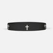 Faith Cross Black Motivational Wristband