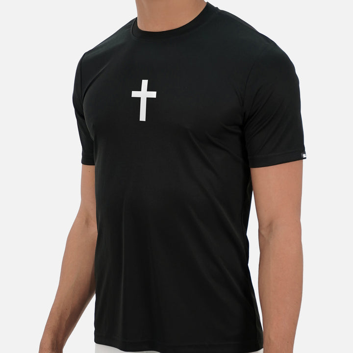 Faith Cross Black Quick Dry Shirt