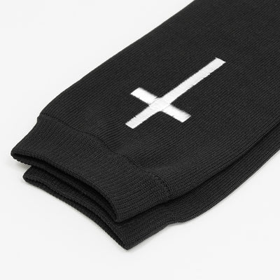 Faith Cross Black Scrunchie Leg Sleeves