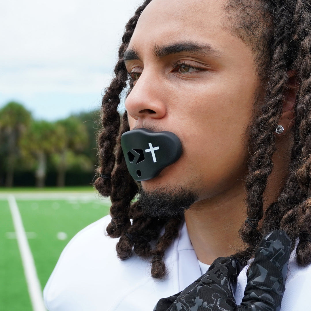 Faith Cross Soft Football Mouthguard Bundle