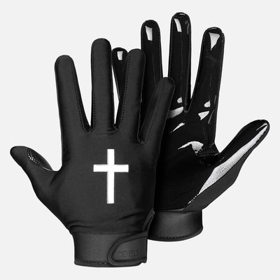 Faith Cross Black Sticky Football Receiver Gloves