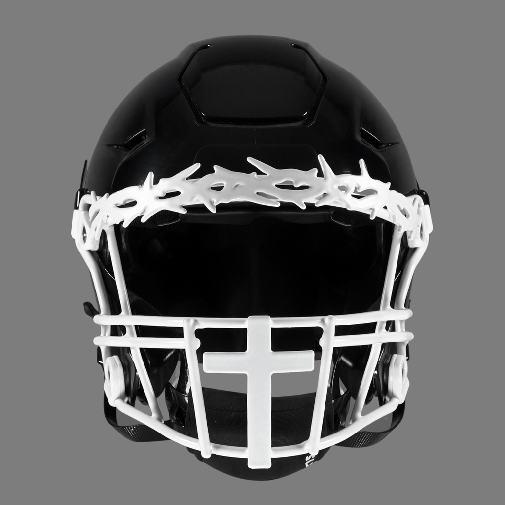 Faith Cross Crown of Thorns Football Facemask for Riddell