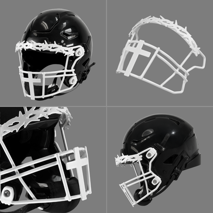 Faith Cross Crown of Thorns Football Facemask for Riddell SpeedFlex