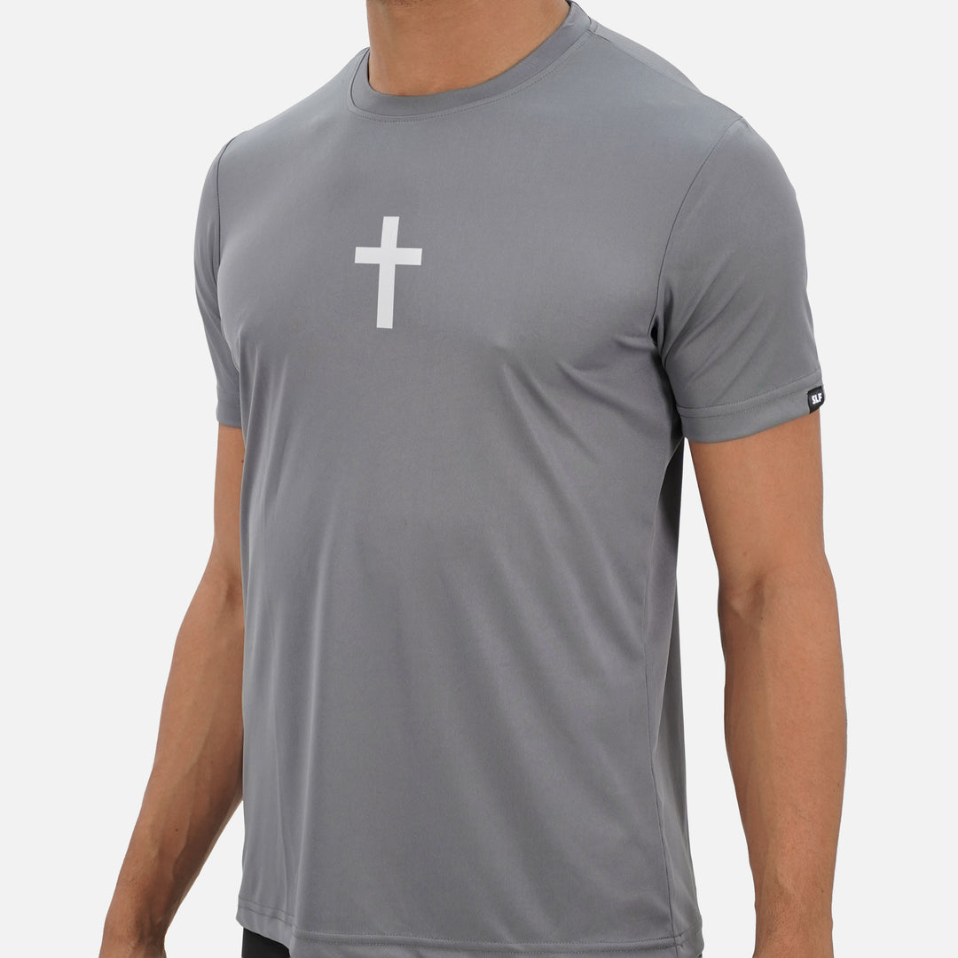 Faith Cross Dark Gray Quick Dry Shirt