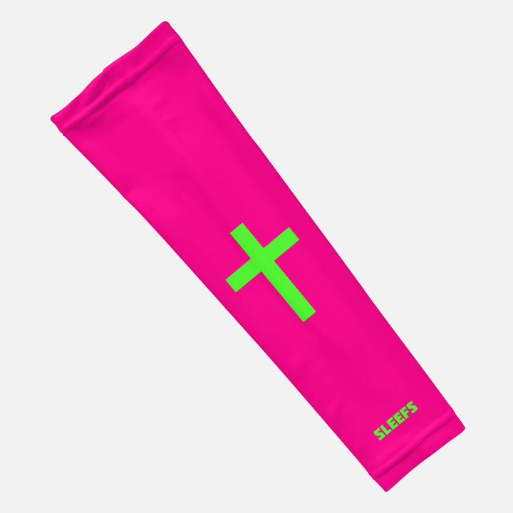 Faith Cross Hyper Pink Arm Sleeve