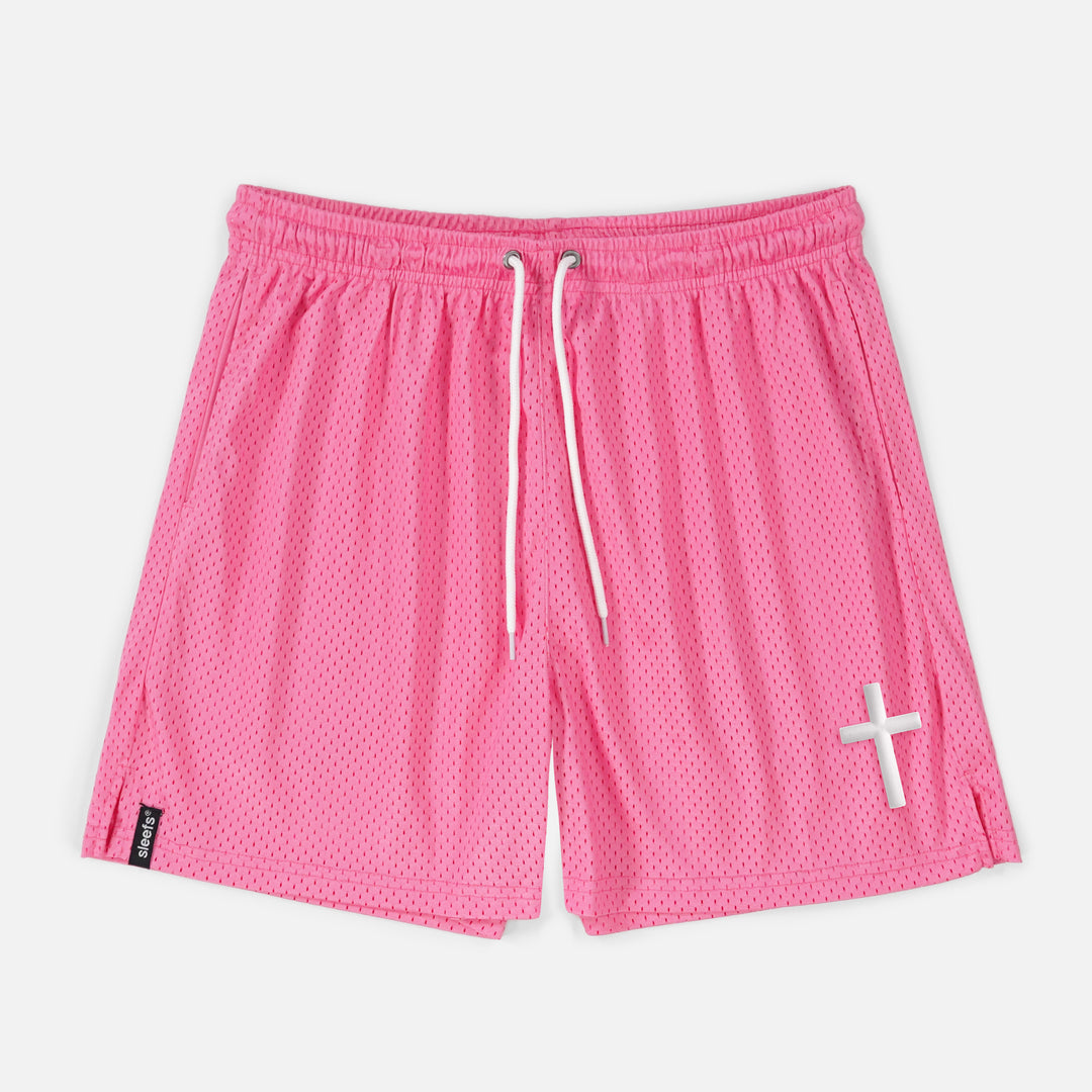 Faith Cross Patch Shorts - 7"