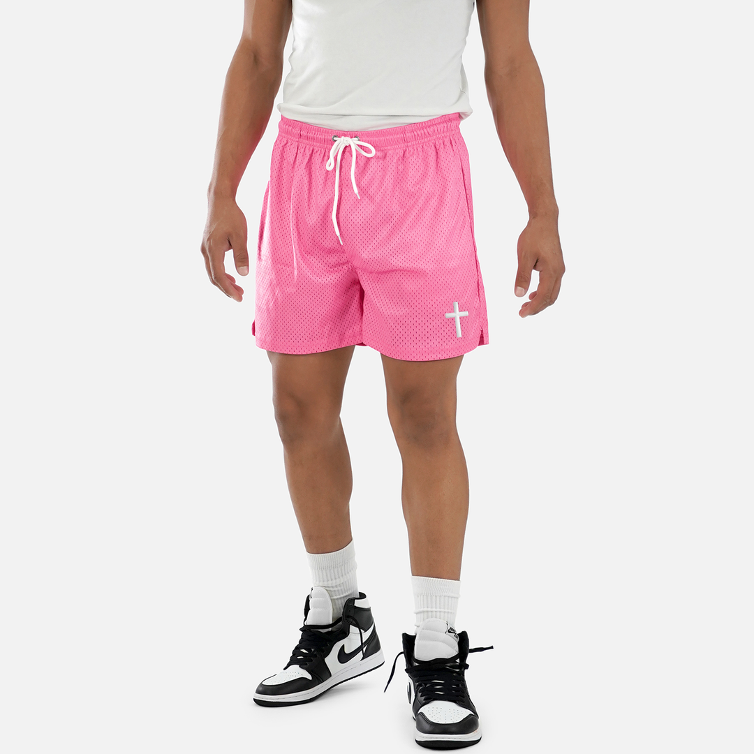 Faith Cross Patch Shorts - 7"