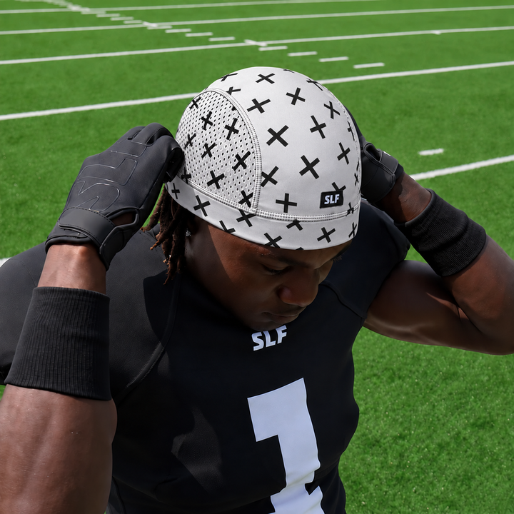 Faith Cross Pattern White Skull Cap
