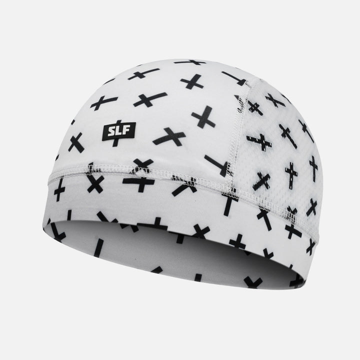 Faith Cross Pattern White Skull Cap