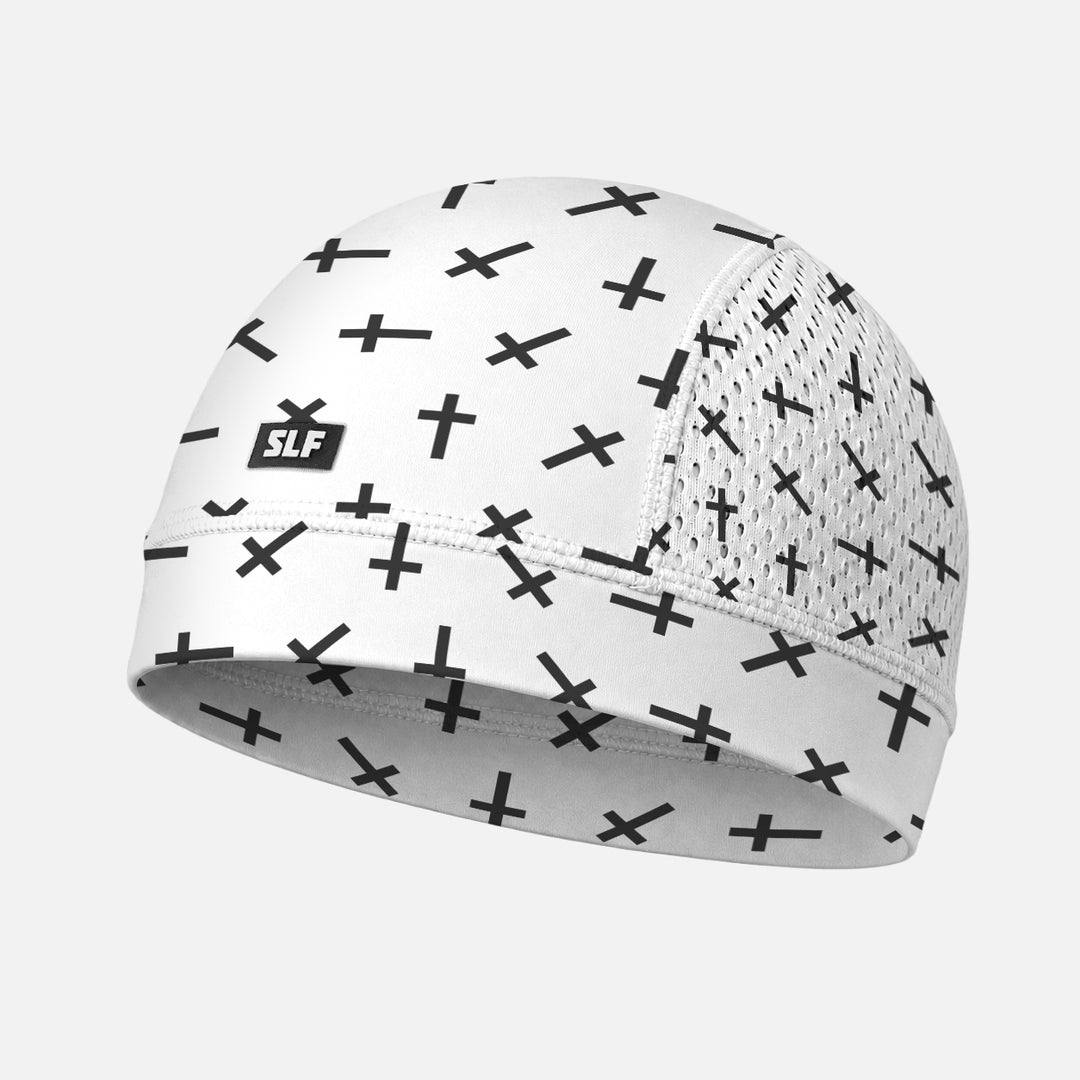 Faith Cross Pattern White Skull Cap
