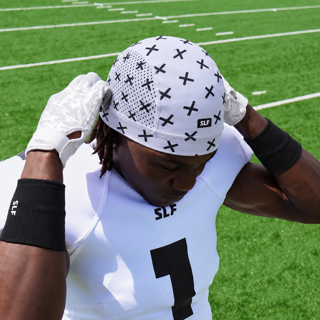 Faith Cross Pattern White Skull Cap