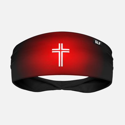 Faith Cross Red Black Headband