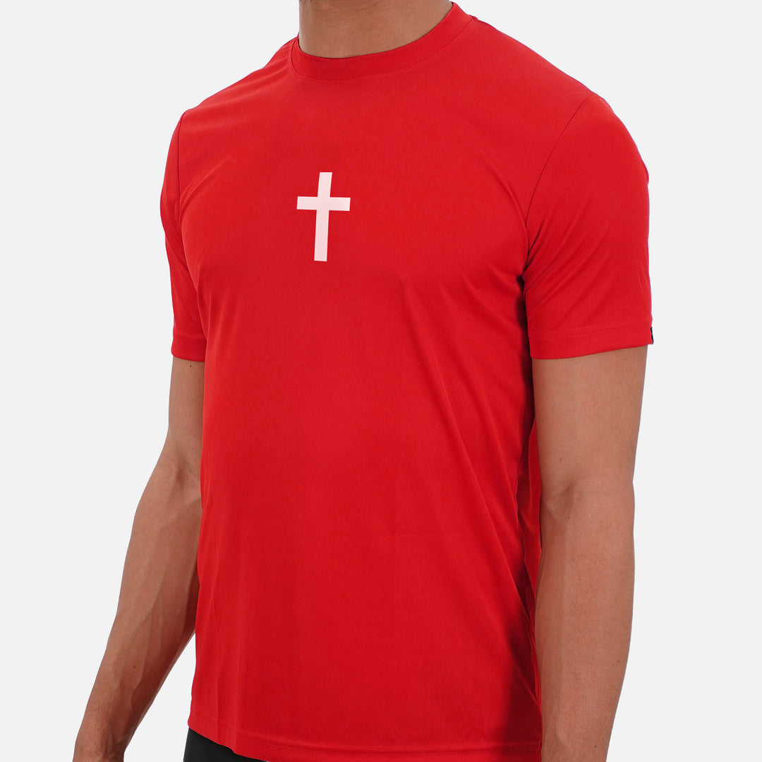 Faith Cross Red Quick Dry Shirt
