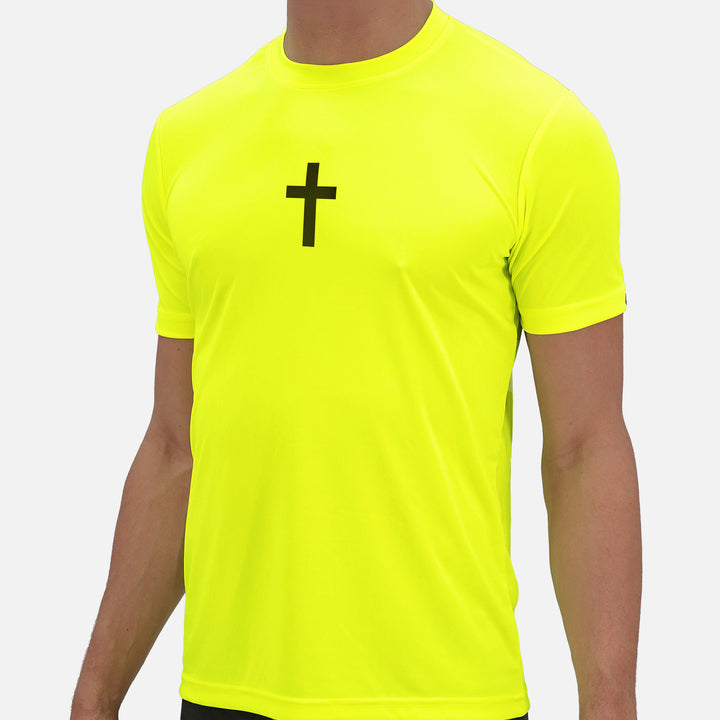 Faith Cross Safety Yellow Quick Dry Shirt