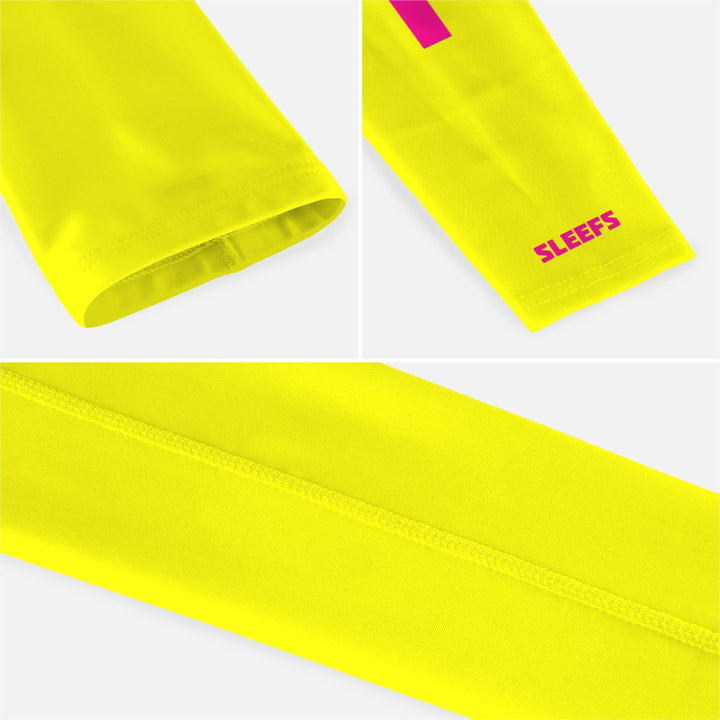 Faith Cross Volt Yellow Kids Arm Sleeve