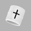 Faith Cross White Drip Wristband