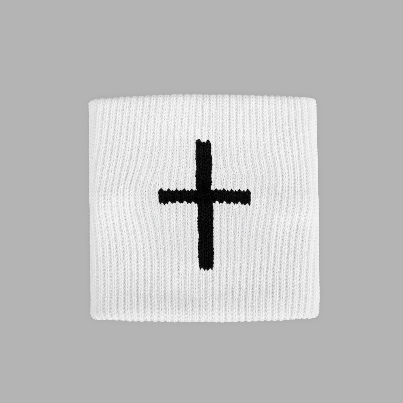 Faith Cross White Drip Wristband