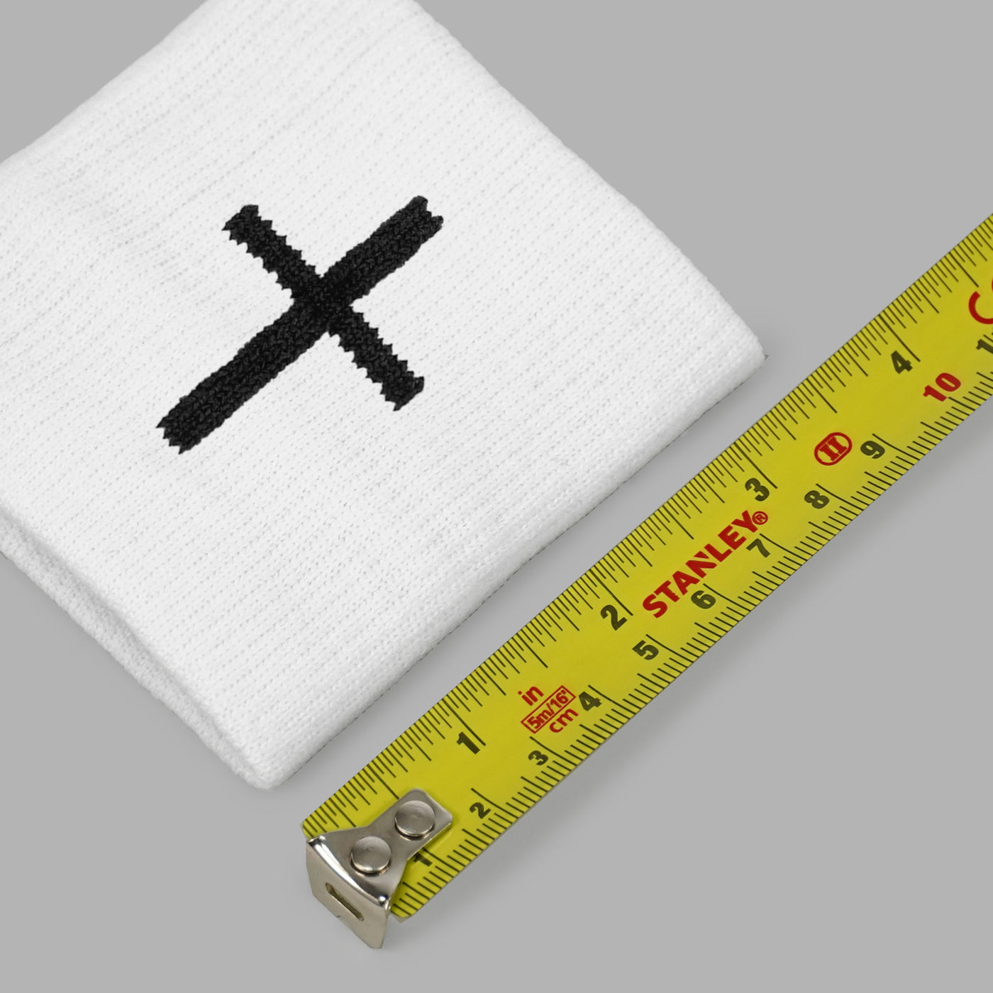 Faith Cross White Drip Wristband