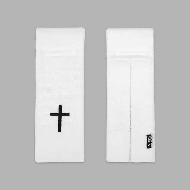 Faith Cross White Football Towel