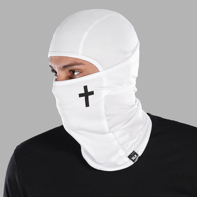 Faith Cross White Loose-fitting Shiesty Mask