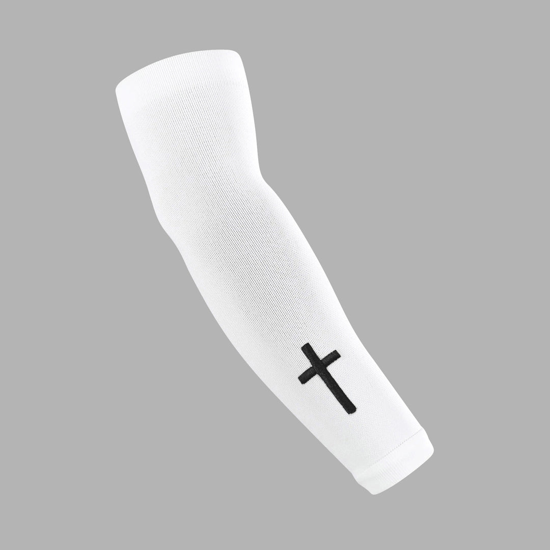 Faith Cross White One Size Fits All Arm Sleeve