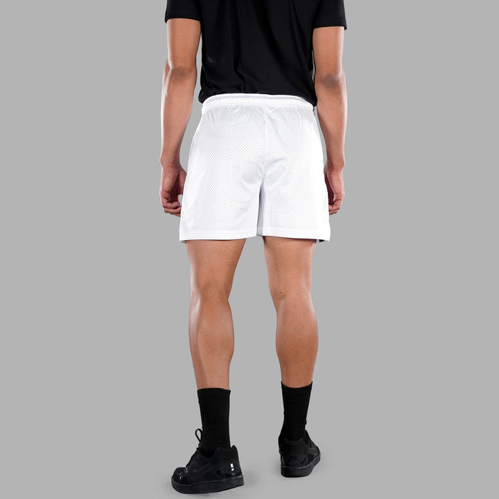 Faith Cross White Shorts - 7"