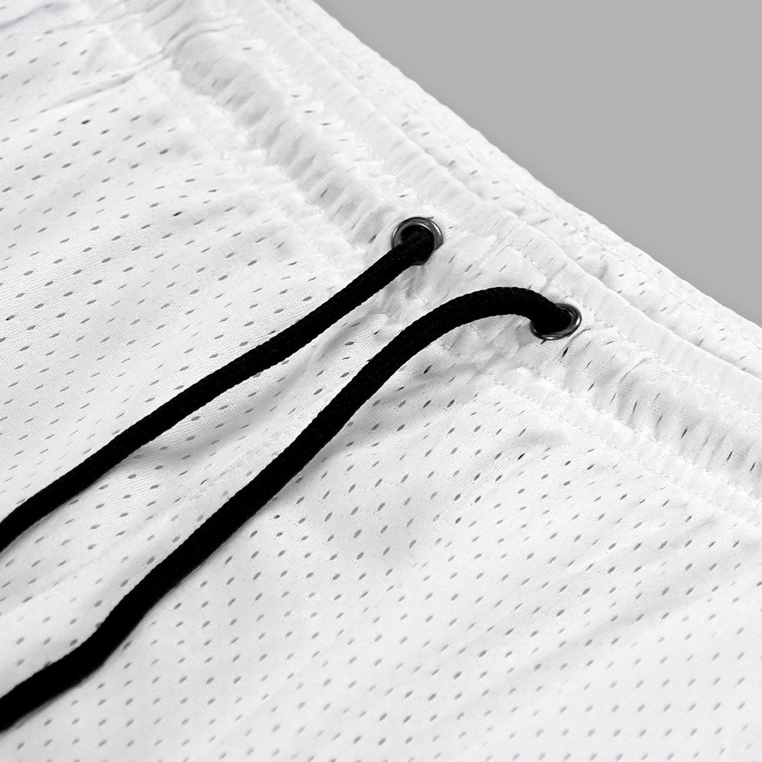 Faith Cross White Shorts - 7"
