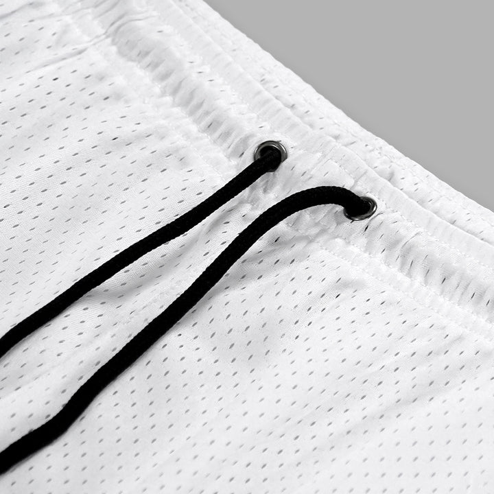 Faith Cross White Shorts - 7"