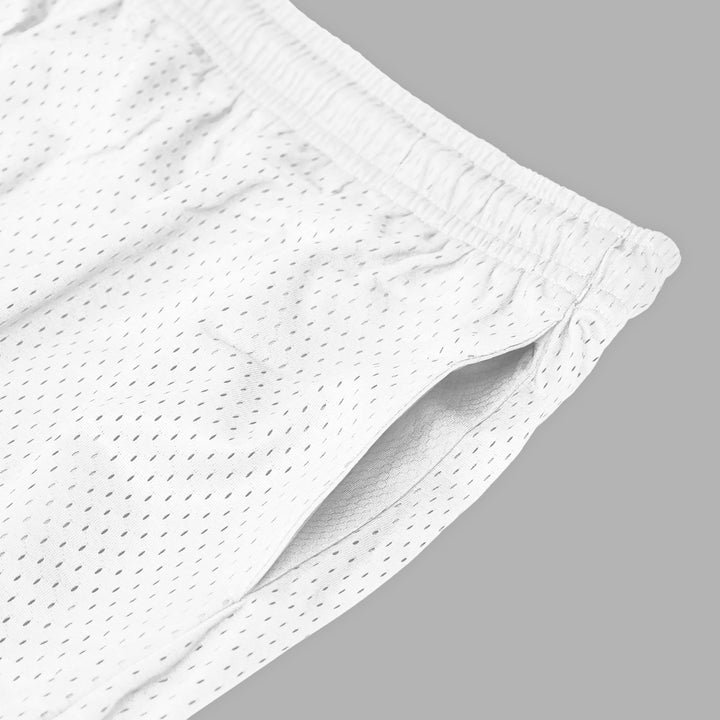 Faith Cross White Shorts - 7"