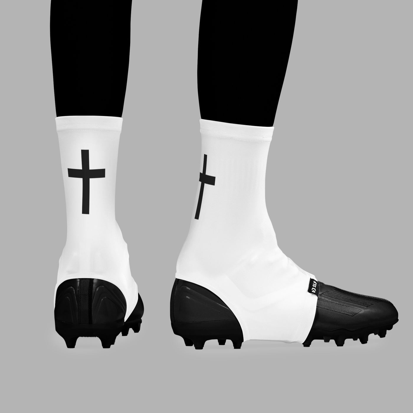 Faith Cross White Spats / Cleat Covers