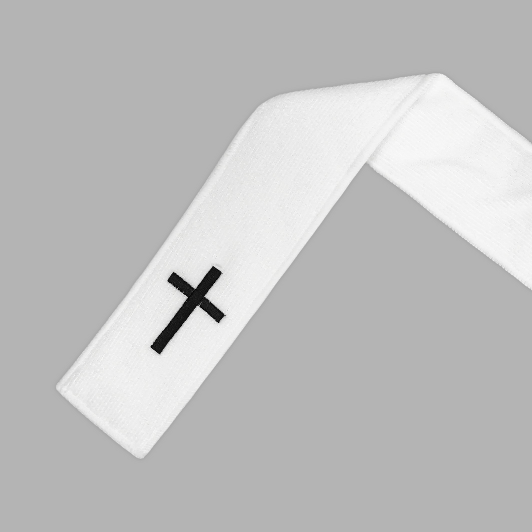 Faith Cross White Thin Football Towel
