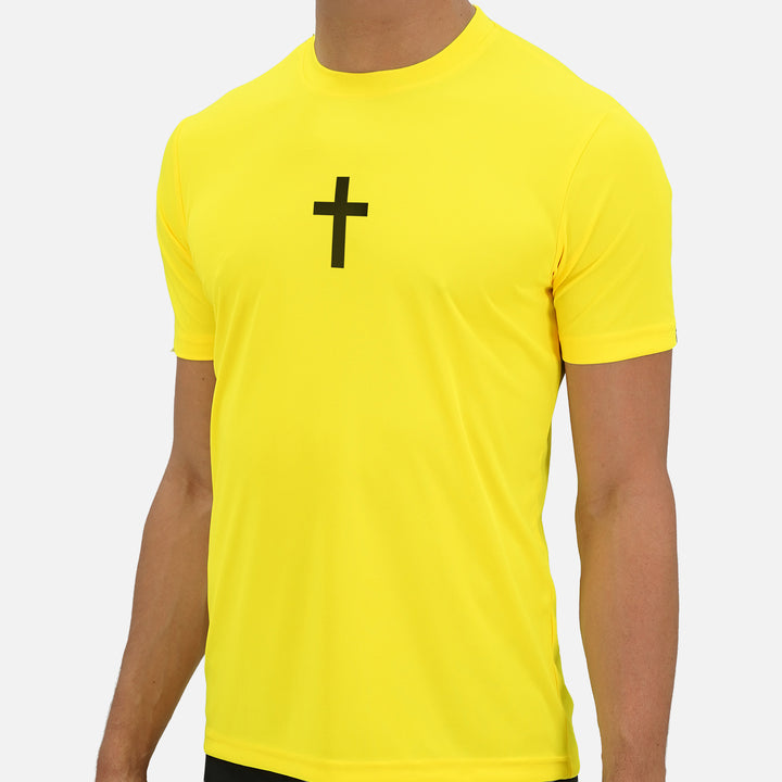Faith Cross Yellow Quick Dry Shirt