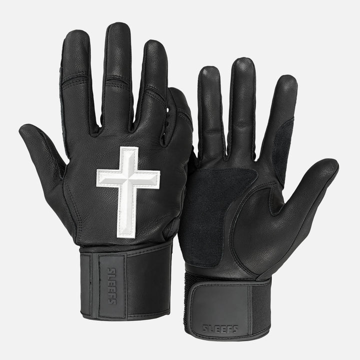 Faith Cross Black Baseball Batting Gloves