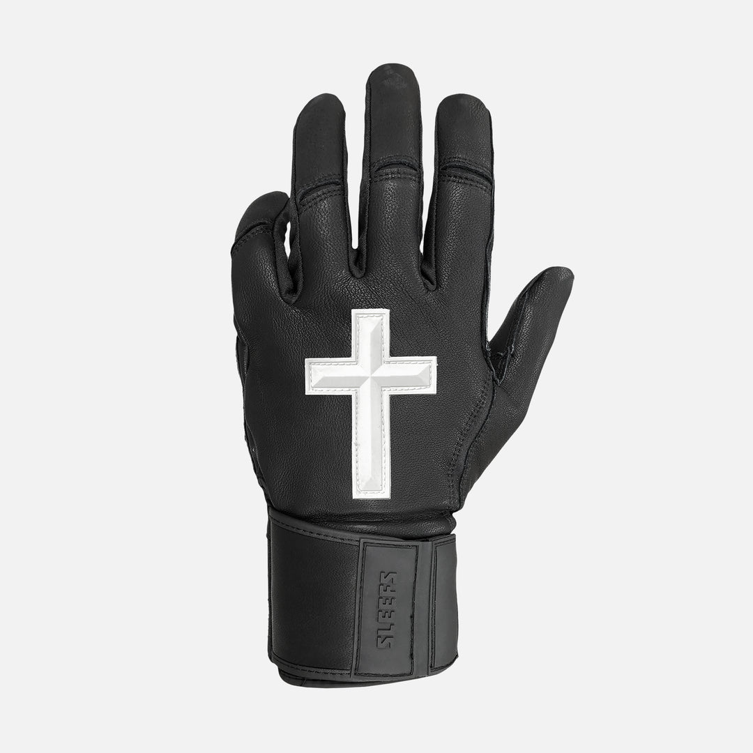 Faith Cross Black Baseball Batting Gloves