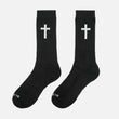 Faith Cross Black Crew Socks